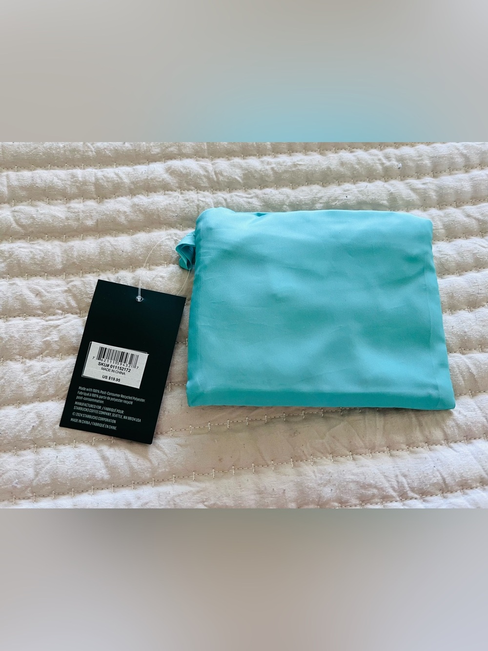 Starbucks Seattle Turquoise Reusable Tote 2024 discovery series original NWT - Picture 2 of 4